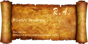 Rieth Andrea névjegykártya